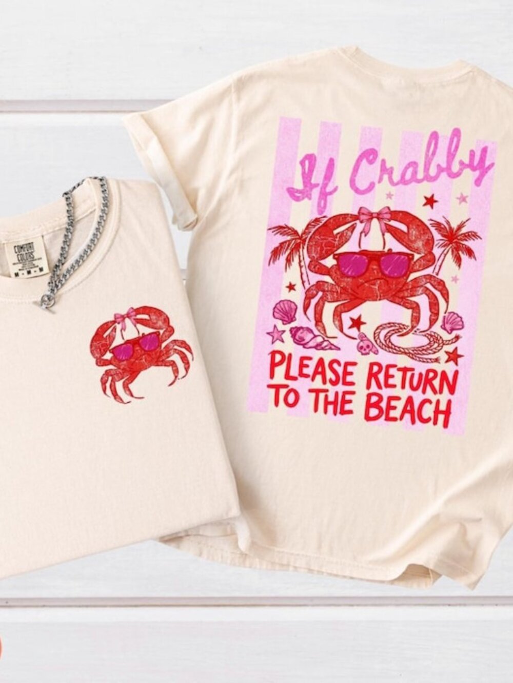If Crabby Return To Beach Shirt, Summer Graphic Tee - Picture 2 of 4